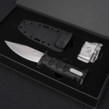 Extension Manual Sliding Knife, D2 Steel Drop Point Blade, G10 Handle with Kydex Sheath (5)