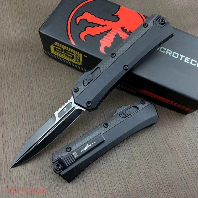 Glykon D/E OTF Automatic Knife Black Aluminum + Carbon Fibre (3.75" DLC) Glykon D/E OTF Automatic Knife Black Aluminum + Carbon Fibre (3.75" DLC)