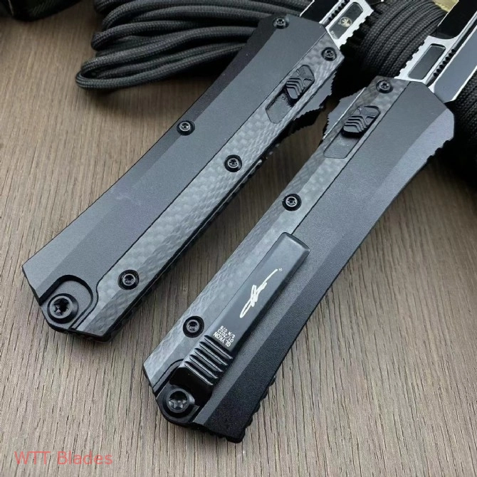 Glykon D/E OTF Automatic Knife Black Aluminum + Carbon Fibre (3.75" DLC) (6) Glykon D/E OTF Automatic Knife Black Aluminum + Carbon Fibre (3.75" DLC) (6)