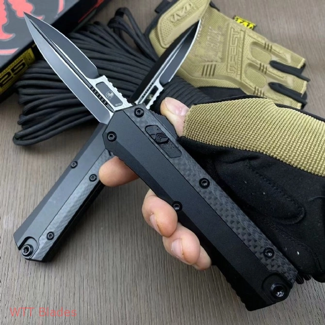 Glykon D/E OTF Automatic Knife Black Aluminum + Carbon Fibre (3.75" DLC) (7) Glykon D/E OTF Automatic Knife Black Aluminum + Carbon Fibre (3.75" DLC) (7)