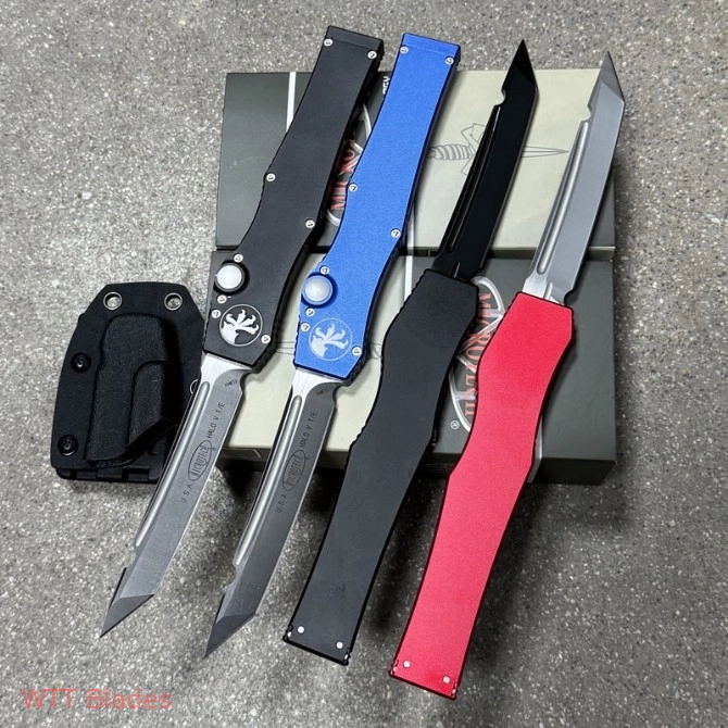HALO V 150-10 Tanto OTF Automatic Knife Black (4.17" Two-Tone) (5) HALO V 150-10 Tanto OTF Automatic Knife Black (4.17" Two-Tone) (5)