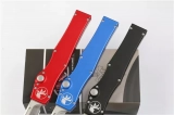 Halo V S/E OTF Automatic Knife Black,Red,Blue (4.6" Satin) (3) Halo V S/E OTF Automatic Knife Black,Red,Blue (4.6" Satin) (3)