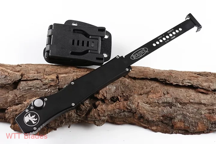 Halo V T/E Tanto OTF Automatic Knife Black (4.17" Two-Tone) (6) Halo V T/E Tanto OTF Automatic Knife Black (4.17" Two-Tone) (6)