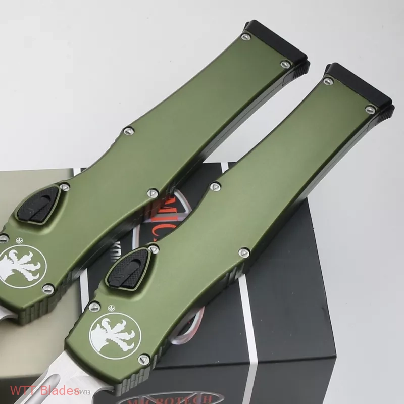 Halo VI Tanto / Clip Point OTF Automatic Knife OD Green (4.4" Satin) (7) Halo VI Tanto / Clip Point OTF Automatic Knife OD Green (4.4" Satin) (7)