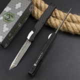Heretic Cleric II Tanto OTF Automatic Knife Carbon Fiber (4.1" Damascus) (2) Heretic Cleric II Tanto OTF Automatic Knife Carbon Fiber (4.1" Damascus) (2)