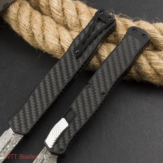 Heretic Cleric II Tanto OTF Automatic Knife Carbon Fiber (4.1" Damascus) (3) Heretic Cleric II Tanto OTF Automatic Knife Carbon Fiber (4.1" Damascus) (3)