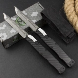 Heretic Cleric II Tanto OTF Automatic Knife Carbon Fiber (4.1" Damascus) (6) Heretic Cleric II Tanto OTF Automatic Knife Carbon Fiber (4.1" Damascus) (6)