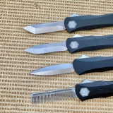 Heretic Knives Manticore S Tanto / Dagger / Drop point / Beard Comb OTF Automatic Knife Black (2.5"Satin) (6) Heretic Knives Manticore S Tanto / Dagger / Drop point / Beard Comb OTF Automatic Knife Black (2.5"Satin) (6)