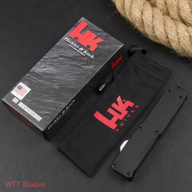 HK & Benchmad 14800 OTF Automatic Knife Black Aluminum (3.375" Black) (8) HK & Benchmad 14800 OTF Automatic Knife Black Aluminum (3.375" Black) (8)