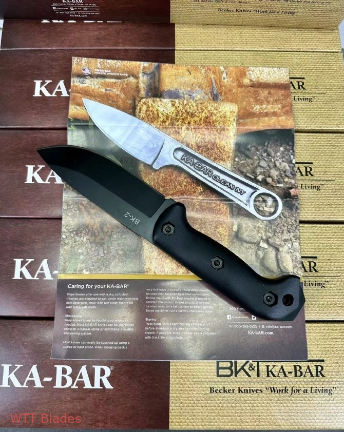 Ka-Bar Becker Campanion Fixed Blade Knife Black (5.25" Black) BK2 (3) Ka-Bar Becker Campanion Fixed Blade Knife Black (5.25" Black) BK2 (3)