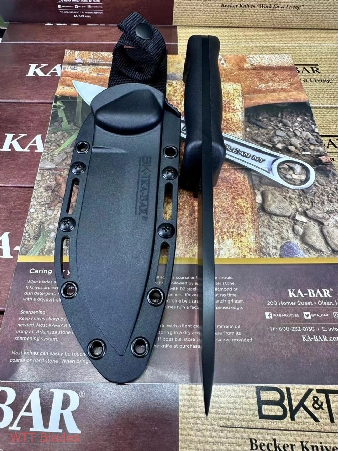 Ka-Bar Becker Campanion Fixed Blade Knife Black (5.25" Black) BK2 (5) Ka-Bar Becker Campanion Fixed Blade Knife Black (5.25" Black) BK2 (5)