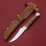 Ka-Bar Little Finn Hunter Fixed Blade Knife Leather Handle (3.7" Polish) 1233-1232-1226 Ka-Bar Little Finn Hunter Fixed Blade Knife Leather Handle (3.7" Polish) 1233-1232-1226