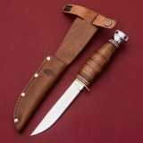 Ka-Bar Little Finn Hunter Fixed Blade Knife Leather Handle (3.7" Polish) 1233-1232-1226 (2) Ka-Bar Little Finn Hunter Fixed Blade Knife Leather Handle (3.7" Polish) 1233-1232-1226 (2)