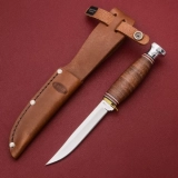 Ka-Bar Little Finn Hunter Fixed Blade Knife Leather Handle (3.7" Polish) 1233-1232-1226 (3) Ka-Bar Little Finn Hunter Fixed Blade Knife Leather Handle (3.7" Polish) 1233-1232-1226 (3)