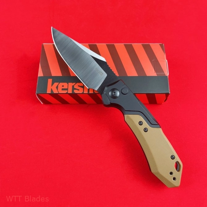 KW Launch 19 Automatic Knife Black Aluminum/Brown G-10 (3.4" Two-Tone) 7851 (3) KW Launch 19 Automatic Knife Black Aluminum/Brown G-10 (3.4" Two-Tone) 7851 (3)