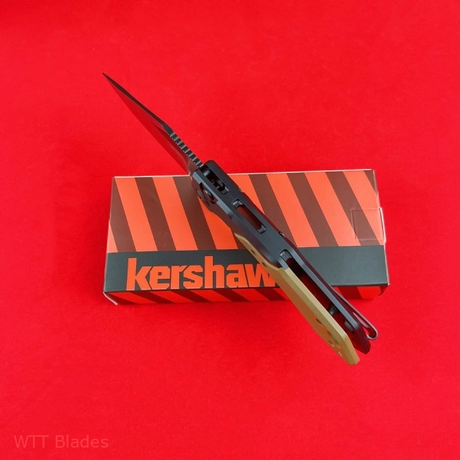 KW Launch 19 Automatic Knife Black Aluminum/Brown G-10 (3.4" Two-Tone) 7851 (7) KW Launch 19 Automatic Knife Black Aluminum/Brown G-10 (3.4" Two-Tone) 7851 (7)