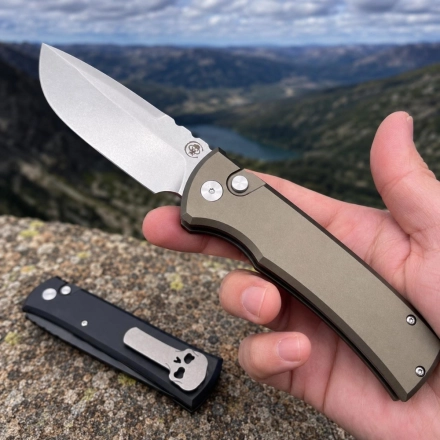 Limited Edition 229 Compact EDC Knife - 3.38 in S35VN Satin Drop Point Blade, Aluminum Handle, Button Lock, Pocket Clip, Gift Box - Men's Outdoor Camping Hiking Gear EDC Tool Limited Edition 229 Compact EDC Knife - 3.38 in S35VN Satin Drop Point Blade, Aluminum Handle, Button Lock, Pocket Clip, Gift Box - Men's Outdoor Camping Hiking Gear EDC Tool