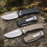 Limited Edition 229 Compact EDC Knife - 3.38 in S35VN Satin Drop Point Blade, Aluminum Handle, Button Lock, Pocket Clip, Gift Box - Men's Outdoor Camping Hiking Gear EDC Tool (5)