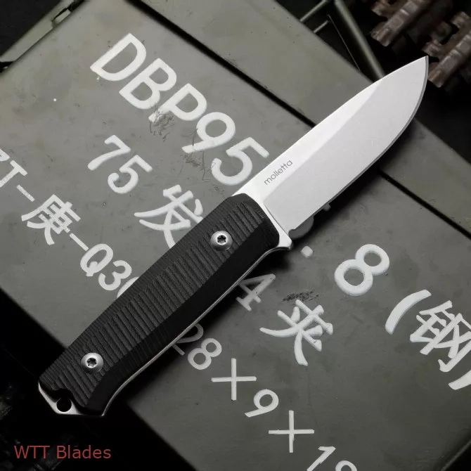 LionSteel Bushcraft B-40 Fixed Blade Camping Knife Black G-10 (4" Stonewash) (2) LionSteel Bushcraft B-40 Fixed Blade Camping Knife Black G-10 (4" Stonewash) (2)