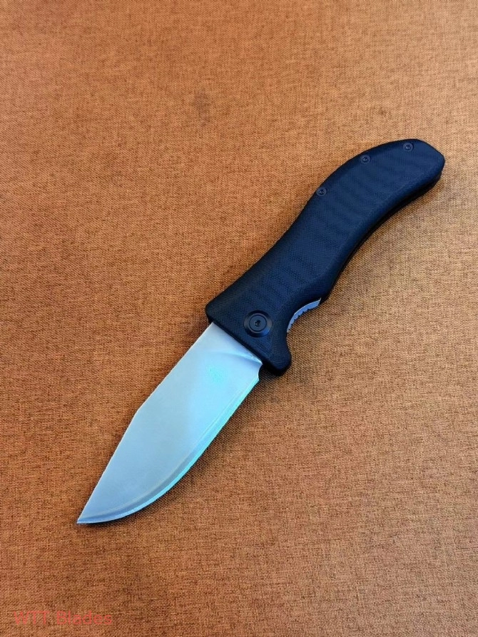 Lucky Dog Folding Knife, SLD-Magic Laminate Steel, Black G10 Handle, Liner Lock EDC Knife (2)
