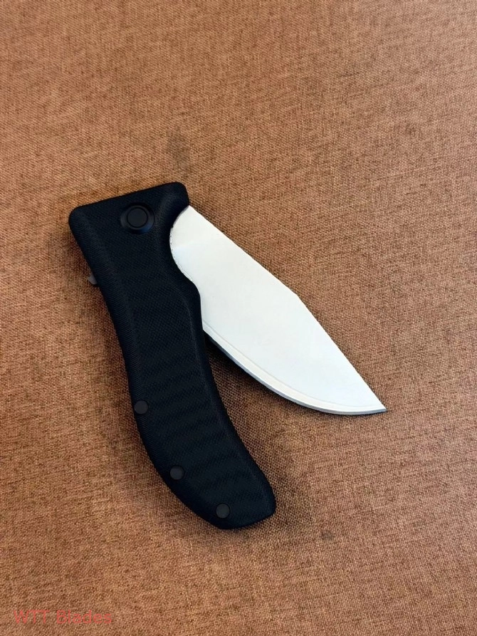 Lucky Dog Folding Knife, SLD-Magic Laminate Steel, Black G10 Handle, Liner Lock EDC Knife (7)