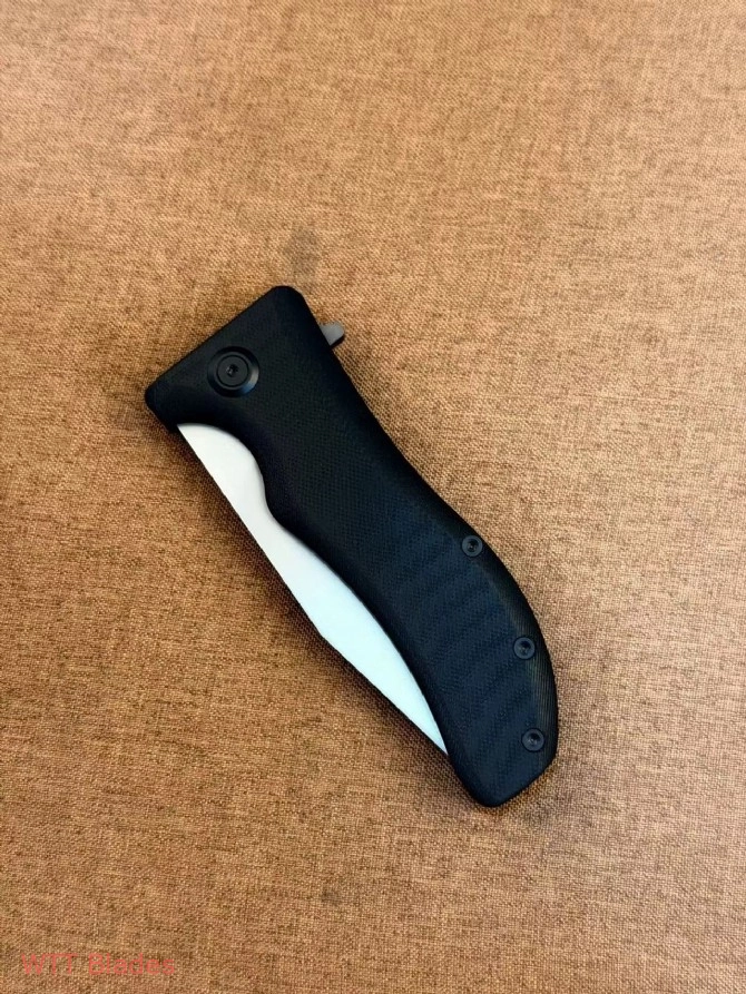 Lucky Dog Folding Knife, SLD-Magic Laminate Steel, Black G10 Handle, Liner Lock EDC Knife (8)