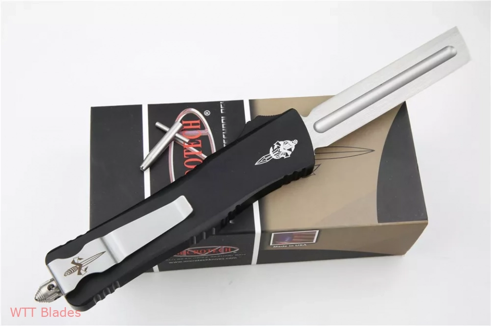 Marfione Custom Combat Troodon Hardedge OTF Knife Black (3.75" Satin) (3) Marfione Custom Combat Troodon Hardedge OTF Knife Black (3.75" Satin) (3)