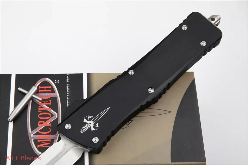 Marfione Custom Combat Troodon Hardedge OTF Knife Black (3.75" Satin) (4) Marfione Custom Combat Troodon Hardedge OTF Knife Black (3.75" Satin) (4)