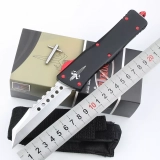 Marfione Custom Combat Troodon Warhound OTF Black Aluminum/Red (3.75"Satin) (2) Marfione Custom Combat Troodon Warhound OTF Black Aluminum/Red (3.75"Satin) (2)