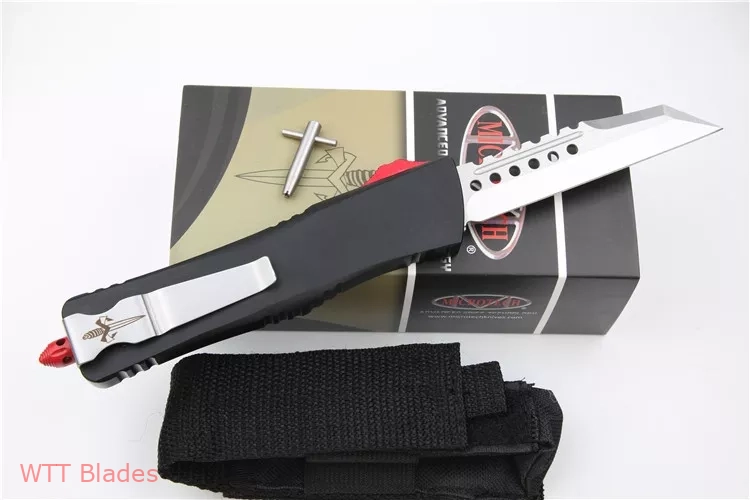 Marfione Custom Combat Troodon Warhound OTF Black Aluminum/Red (3.75"Satin) (5) Marfione Custom Combat Troodon Warhound OTF Black Aluminum/Red (3.75"Satin) (5)