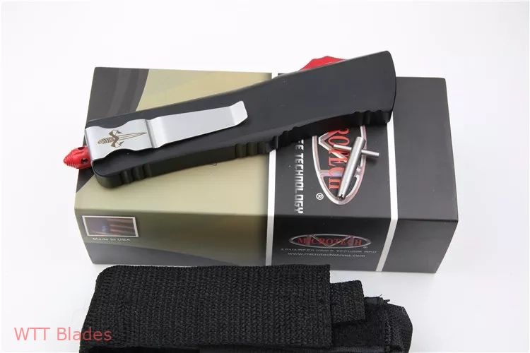 Marfione Custom Combat Troodon Warhound OTF Black Aluminum/Red (3.75"Satin) (7) Marfione Custom Combat Troodon Warhound OTF Black Aluminum/Red (3.75"Satin) (7)