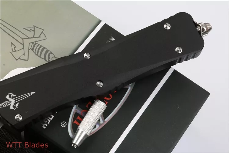 Marfione Custom Combat Troodon Hellhound Tanto OTF Knife Black Aluminum (3.8" Satin) (5) Marfione Custom Combat Troodon Hellhound Tanto OTF Knife Black Aluminum (3.8" Satin) (5)