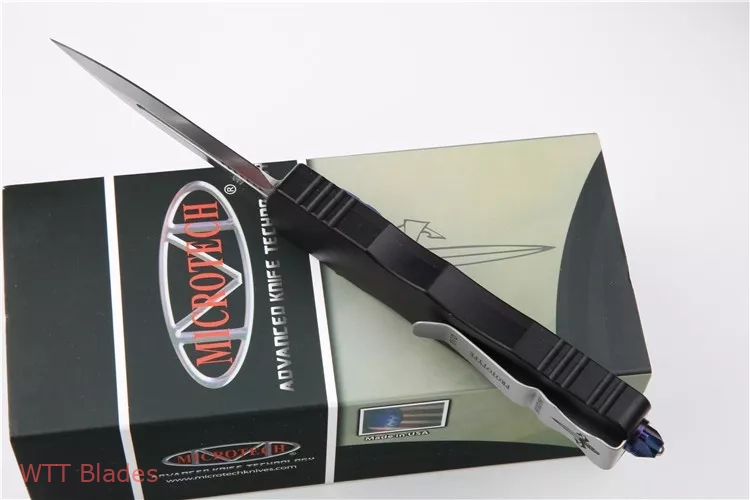 Marfione Custom Dirac Dagger D/E OTF Knife Black/Blue (2.9" Satin) (6) Marfione Custom Dirac Dagger D/E OTF Knife Black/Blue (2.9" Satin) (6)