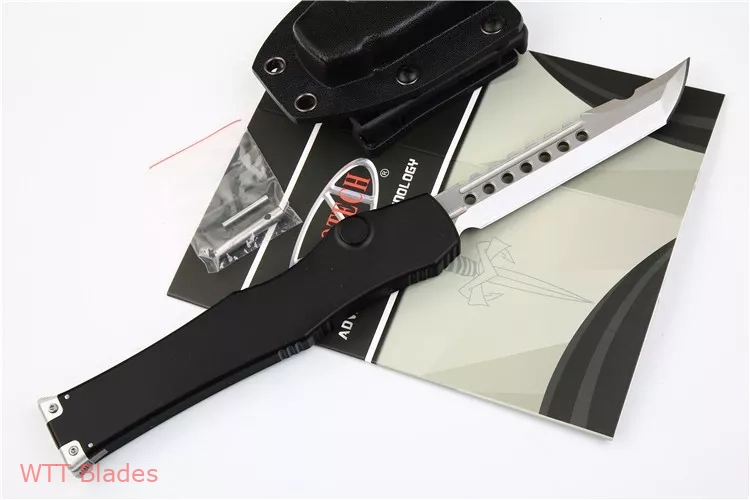 Marfione Custom Halo VI Hellhound Tanto OTF Automatic Knife (4.4" Stonewash) (2)