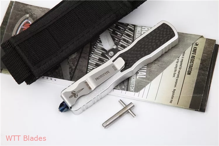 Marfione Custom Prototype Dagger OTF Aluminium Carbonfibre Inlay (2.88" Satin) (8) Marfione Custom Prototype Dagger OTF Aluminium Carbonfibre Inlay (2.88" Satin) (8)