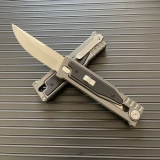 MASALONG Survival Camping D2 Folding Knife Outdoor EDC Tactical Knife with Aviation Aluminum Alloy Tool Handle in Titanium Plating (square) (3) MASALONG Survival Camping D2 Folding Knife Outdoor EDC Tactical Knife with Aviation Aluminum Alloy Tool Handle in Titanium Plating (square) (3)