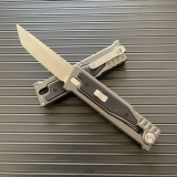 EXO-M Tanto Gravity Knife Aluminium/Black G-10 (3.25" All Satin) (4) EXO-M Tanto Gravity Knife Aluminium/Black G-10 (3.25" All Satin) (4)