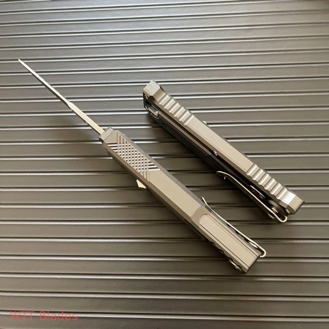 MASALONG Survival Camping D2 Folding Knife Outdoor EDC Tactical Knife with Aviation Aluminum Alloy Tool Handle in Titanium Plating (square) (5) MASALONG Survival Camping D2 Folding Knife Outdoor EDC Tactical Knife with Aviation Aluminum Alloy Tool Handle in Titanium Plating (square) (5)