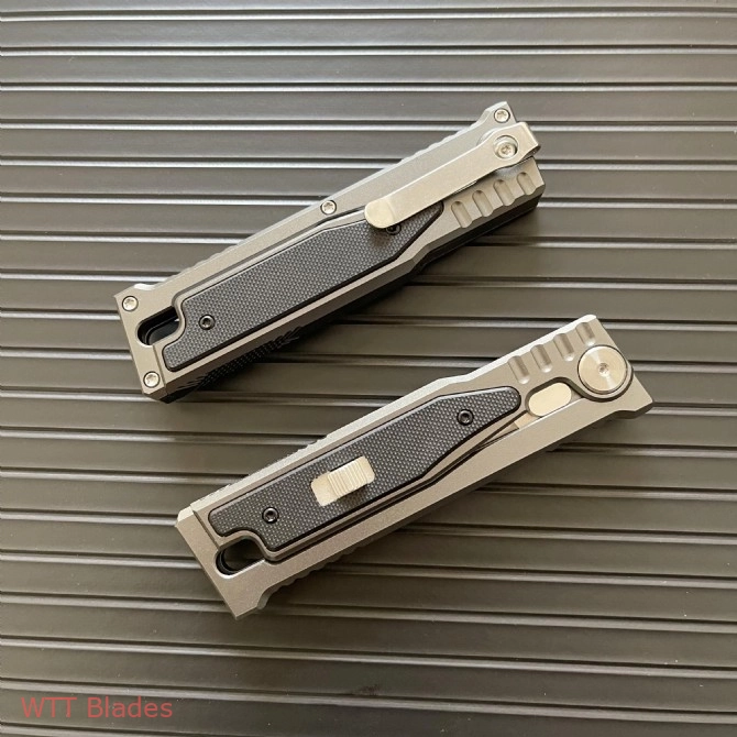 EXO-M Tanto Gravity Knife Aluminium/Black G-10 (3.25" All Satin) (6) EXO-M Tanto Gravity Knife Aluminium/Black G-10 (3.25" All Satin) (6)