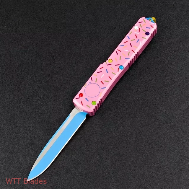 MT Exclusive Dessert Warrior Ultratech D/E OTF Donut Pink (3.4" Blue) (2) MT Exclusive Dessert Warrior Ultratech D/E OTF Donut Pink (3.4" Blue) (2)