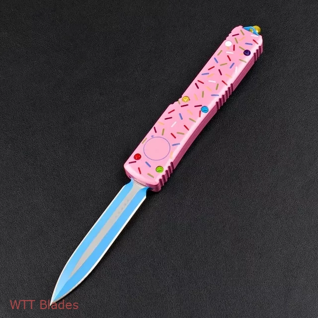 MT Exclusive Dessert Warrior Ultratech D/E OTF Donut Pink (3.4" Blue) (3) MT Exclusive Dessert Warrior Ultratech D/E OTF Donut Pink (3.4" Blue) (3)