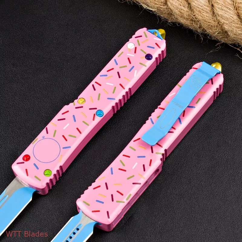 MT Exclusive Dessert Warrior Ultratech D/E OTF Donut Pink (3.4" Blue) (5) MT Exclusive Dessert Warrior Ultratech D/E OTF Donut Pink (3.4" Blue) (5)