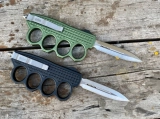 MT 4 Finger Dagger Hand Tank Knuckle OTF Automatic Knife (3.4" Satin) (2)
