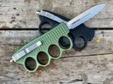 MT 4 Finger Dagger Hand Tank Knuckle OTF Automatic Knife (3.4" Satin) (6)