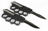 MT 4 Finger Hand Tank Knuckle OTF Automatic Knife (3.6" Serr) (2)