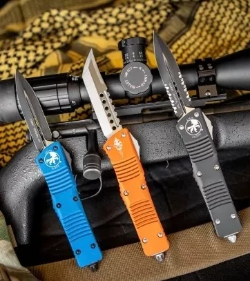 MT Combat Troodon D/E OTF Automatic Knife Blue (3.8" Black) (5) MT Combat Troodon D/E OTF Automatic Knife Blue (3.8" Black) (5)