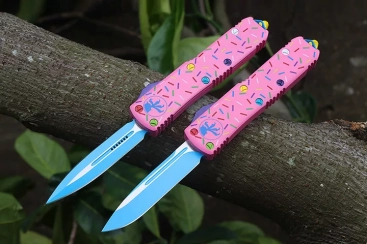 MT Dessert Warrior UTX-85 D/E OTF Automatic Knife Dounut Pink(3.10" Blue) MT Dessert Warrior UTX-85 D/E OTF Automatic Knife Dounut Pink(3.10" Blue)
