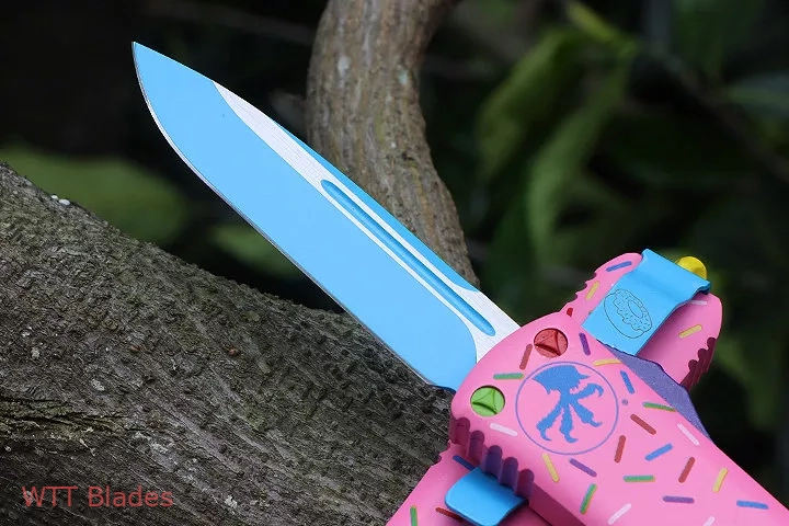 MT Dessert Warrior UTX-85 D/E OTF Automatic Knife Dounut Pink(3.10" Blue) (3) MT Dessert Warrior UTX-85 D/E OTF Automatic Knife Dounut Pink(3.10" Blue) (3)