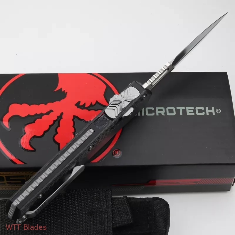 MT Glykon D/E OTF Automatic Knife Black Carbon Fibre (3.75" Satin) (4) MT Glykon D/E OTF Automatic Knife Black Carbon Fibre (3.75" Satin) (4)