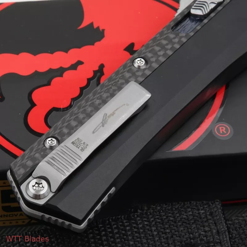 MT Glykon D/E OTF Automatic Knife Black Carbon Fibre (3.75" Satin) (6) MT Glykon D/E OTF Automatic Knife Black Carbon Fibre (3.75" Satin) (6)